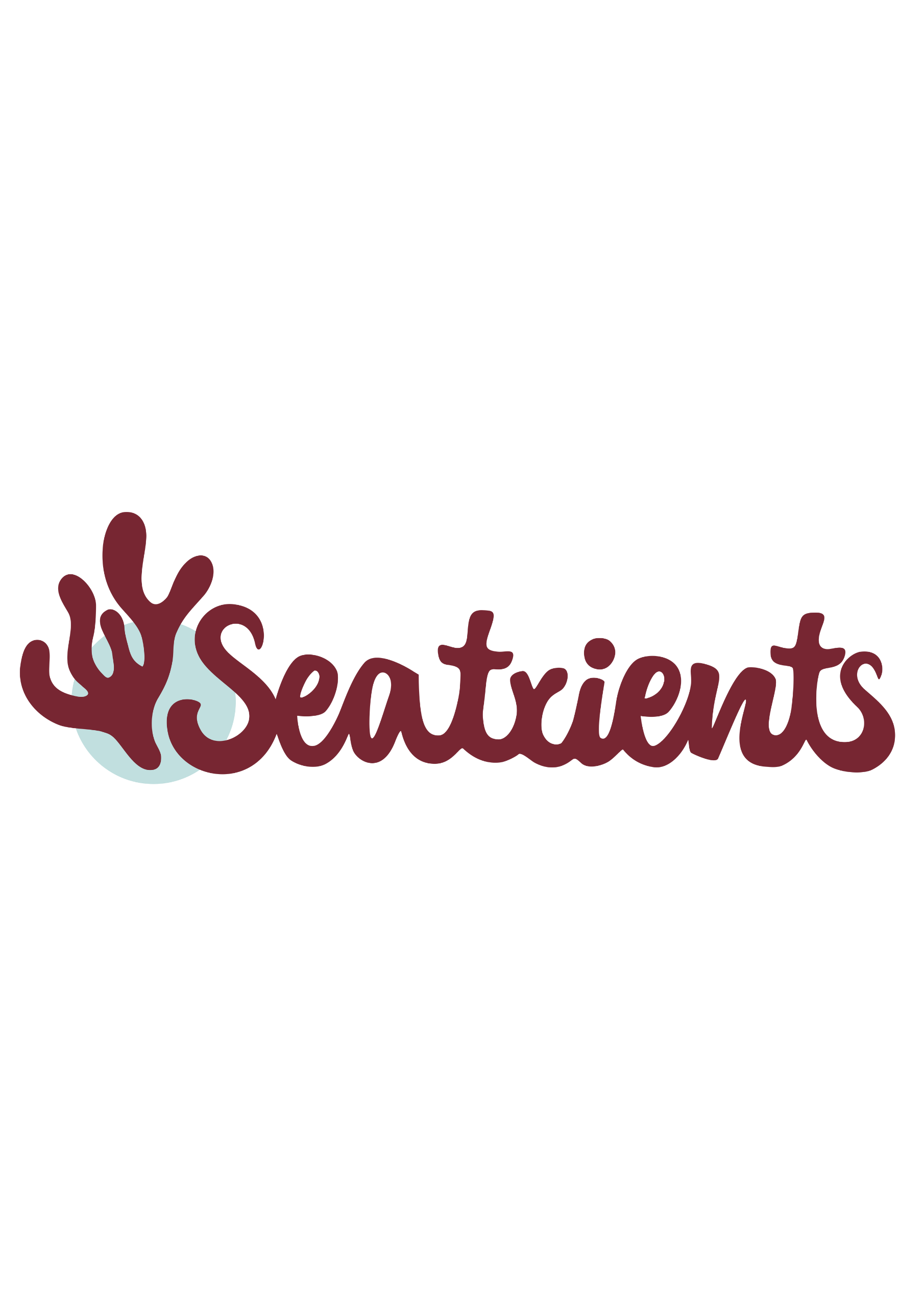 white background with an illustrated logo for Seatrients, made by Vega Reimer.